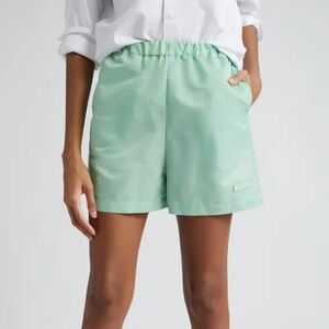 Sporty & Rich ‘Good Health’ Polyamide High Waist Shorts Seafoam Green, Sz XL NWT